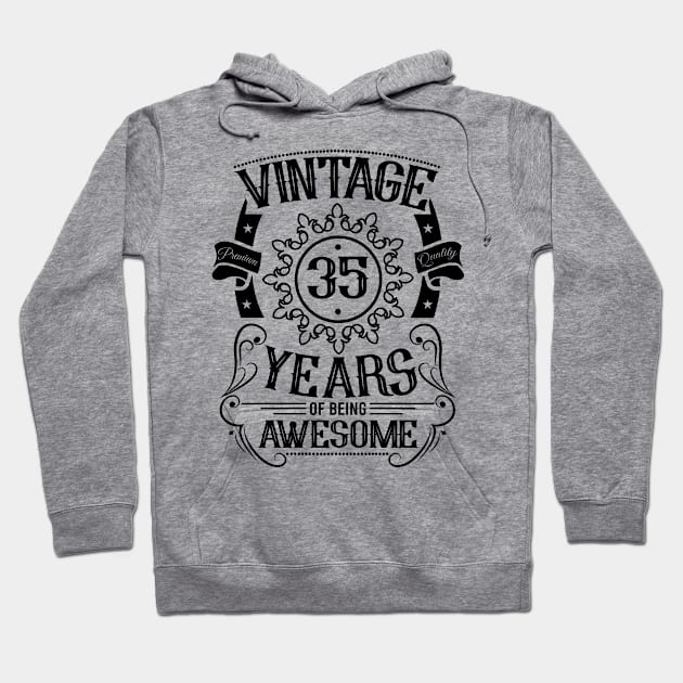 35th birthday gift ideas vintage women men Hoodie by HBfunshirts